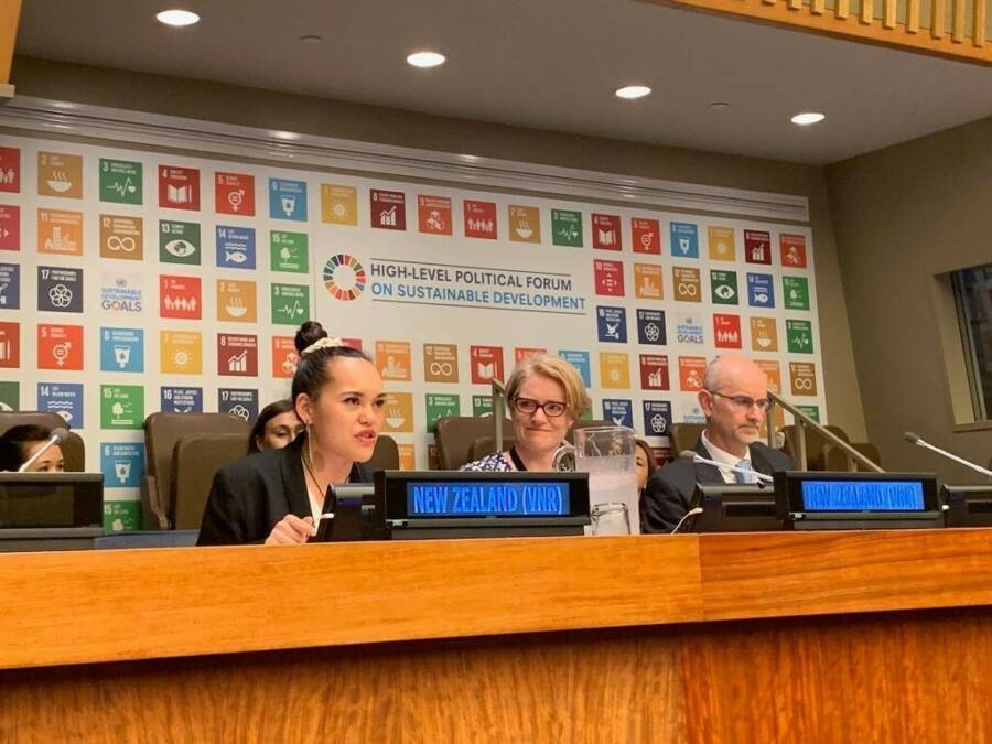 Ashlee presenting SDG VNR