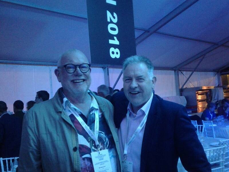 Geoff and Gerard at Geoparks conference